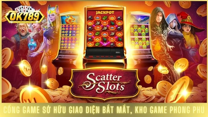 Cổng game sở hữu giao diện bắt mắt, kho game phong phú