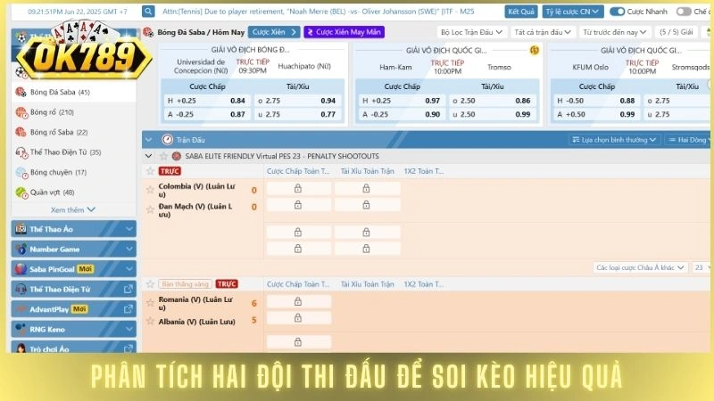 Phân tích hai đội thi đấu để soi kèo hiệu quả