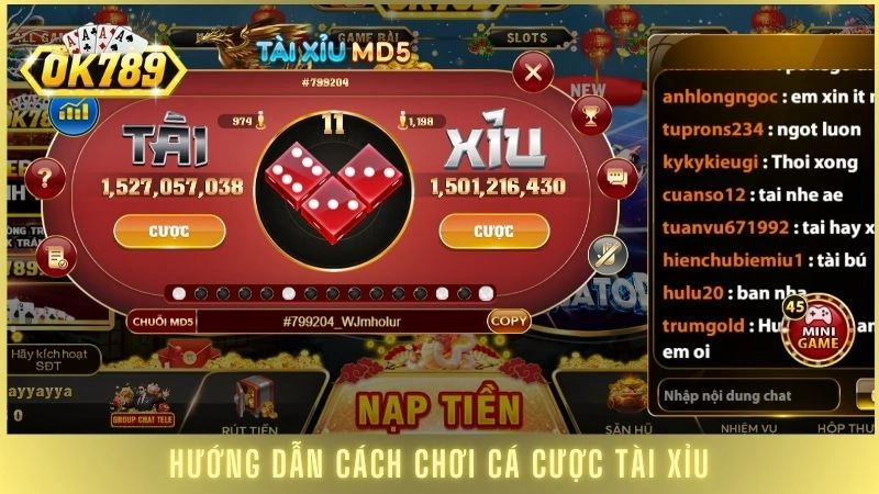 Hướng dẫn cách chơi cá cược tài/xỉu